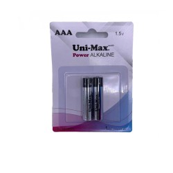 باتری دو تایی نیم قلم پاورآلکالاین یونی مکس UNIMAX