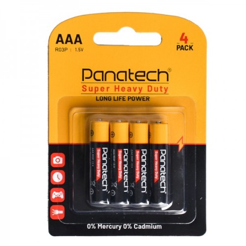 باتری نیم قلمی پاناتک (Panatech) مدل Super Heavy Duty R03P AAA