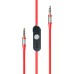 کابل صدا میکروفن دار موکسوم مدل MOXOM AUX-41M 1M قرمز