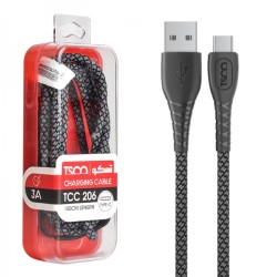 کابل شارژ تایپ سی  تسکو (TSCO)  مدل TCC 206 طول یک متر
