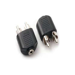 تبدیل جک ۳٫۵ ماده به ۲ RCA نری