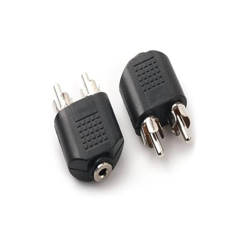 تبدیل جک ۳٫۵ ماده به ۲ RCA نری