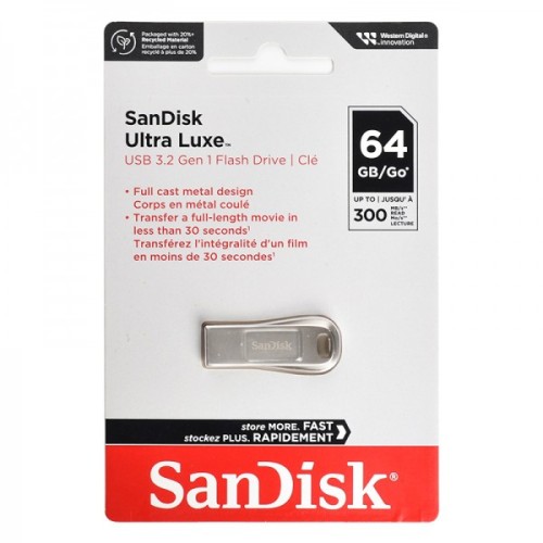 فلش سن دیسک مدل 64GB Ultra Luxe CZ74 USB3.2