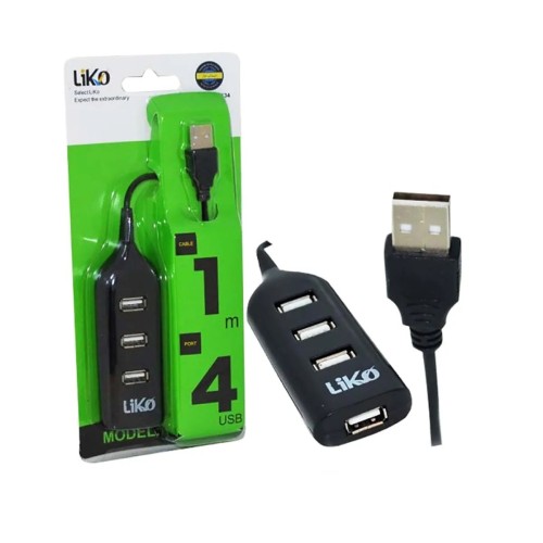 هاب ۴ پورت USB2.0 کابل نیم متری LIKO-MR134