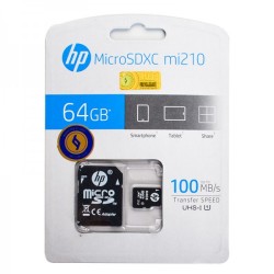 رم موبایل طرح اچ پی (HP) 64GB MicroSDXC UHS-I mi210 100MB/S خشاب دار