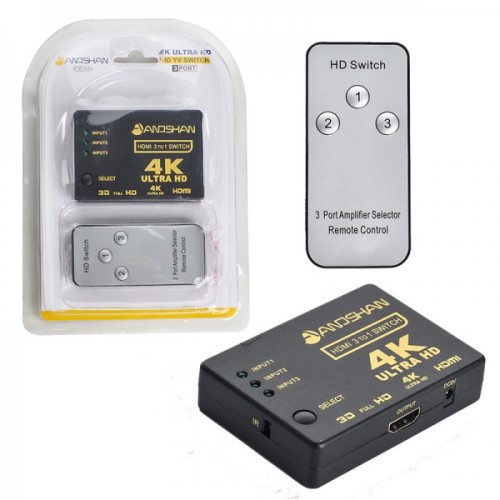سوئیچ 1 به 3 HDMI انوشان 4K مدل A-822